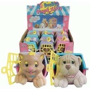 Cute Plush Pet & Carrier Set, 2 pc Set in 2 Styles (Puppy & Kitty)