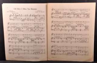 HARRY ROSELAND Oh How I Miss You Mammy Sheet Music  