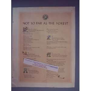  Not so far as the forest,poem by Edna Millay original 1930 