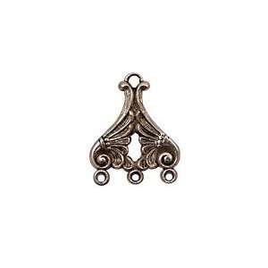  Stampt Antique Pewter (plated) Double Wing 3 Ring 