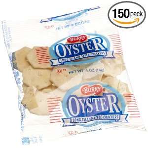 Burry Foods Large Oyster Crackers, 0.5 Ounce Packages (Pack of 150)