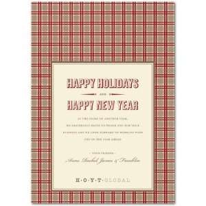  Business Holiday Cards   Traditional Plaid By Elum Office 
