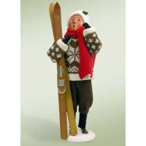  Byers Choice Carolers   Family with Skis and Snowboards 