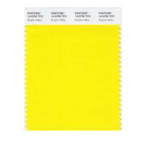 PANTONE SMART 14 0756X Color Swatch Card, Empire Yellow:  