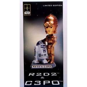  Star Wars R2 D2 & C3PO Bobble Head 2002 Limited Edition 