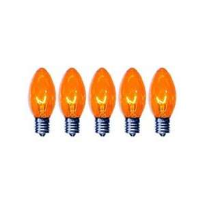  C9 Amber Twinkle Bulbs 7 Watt (25 Pack)
