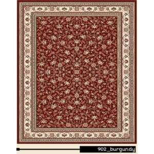  Traditional Burgundy Red Area Rug C902