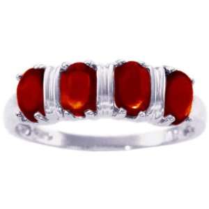   Petite Oval Gemstone Ring Garnet/Cabochon, size8.5 diViene Jewelry
