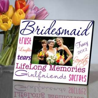 Personalized Brides Maid Wedding Picture Photo Frame  