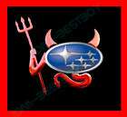 SUBARU RED Devil Demon Decal Sticker Car Emblem logo (Fits: 2002 
