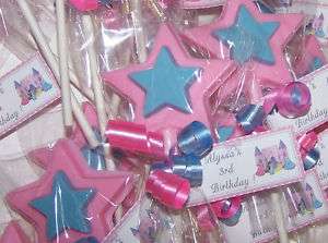20~ Princess Star Wand chocolate lollipop favors  