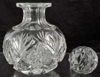 Hoare ABP Brilliant Globe Cologne Cut Glass Crystal Perfume Bottle 