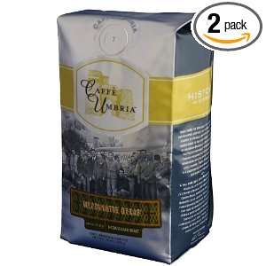 Caffe Umbria Mezzanotte Decaf Blend, 12 Ounce Bags (Pack of 2)  