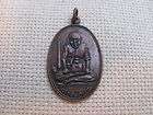 Vintage / Antique Thai Bronze Buddhist Monk Coin Amulet