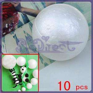 10 x STYROFOAM/Polys​tyrene Foam Snowman Craft Balls  