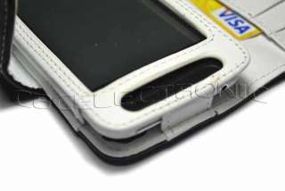 new white wallet stype leather case for iphone 3g 3gs
