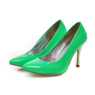 Ladies Sexy Shiny Patent Pointed Toe Stiletto Heels Pumps Shoes #016 