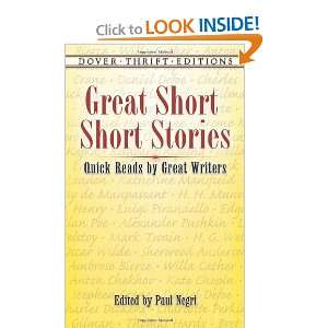   Great Writers (Dover Thrift Editions) [Paperback]: Paul Negri: Books