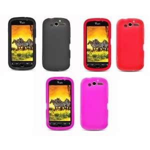   Silicone Cover Cases (Black, Red, Hot Pink): Cell Phones & Accessories