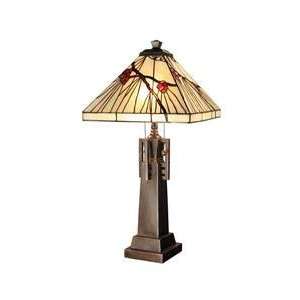 Dale Tiffany TT101353 Nettleton 2 Light Table Lamp in 