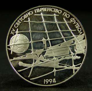 500 LEVA 1994 BULGARIAN BULGARIA FOOTBALL SILVER COIN X  