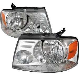   F150 Crystal Chrome Clear Oem Style Head Lights Lamps Pair: Automotive
