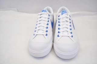 NIKE ALL COURT CANVAS 417721 100 (571) WHITE PHOTO BLUE CLASSIC RUBBER 