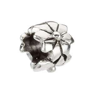  24845 Silver 09.00 Mm Kera Flower Bead: Jewelry