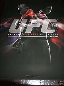 UFC 94 SPECIAL EDITIION POSTER ST PIERRE VS PENN  
