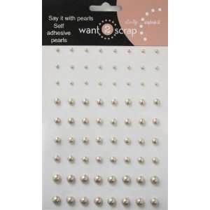    Want2Scrap Pearls, LeCreme, 72 Count: Arts, Crafts & Sewing
