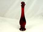 Vintage Tall Red Avon Bottle / Decanter w/ Cork Stopper