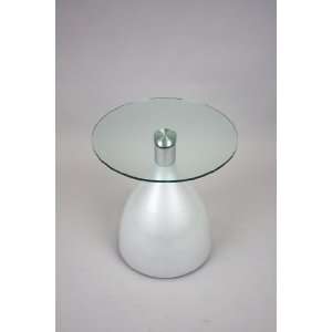    19 Round Side Table   White Candy Drop Base: Home & Kitchen