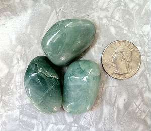 GREEN AVENTURINE Tumbled Stones Wicca Money Heart Chakra Calming Lg 