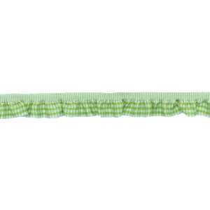  Plaid Ruffle Ribbon W/Elastic Edge 3/4X15 Yards Light 