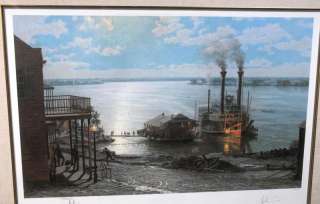 JOHN STOBART Natchez Framed Print Remarqued RARE  