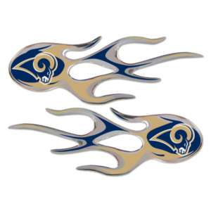 St Louis Rams Football Micro Flame Auto Decal Emblem  