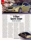 2001 Mercedes Benz C230 Sport Coupe   First Drive   Classic Article 