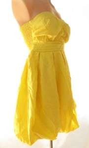 STEVE MADDEN Dress Yellow Strapless Bubble New Nwt Sz 1  