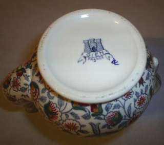 GIEN KASHMIR CABARET FRENCH FAIENCE TEA SET CACHEMIRE  