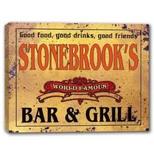  STONEBROOKS Family Name World Famous Bar & Grill 