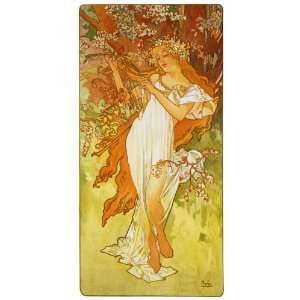 FASHION GIRL SPRING SEASON BY ALPHONSE MUCHA SPECIAL VINTAGE POSTER 