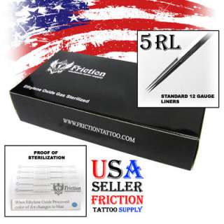 50 pcs 5 RL ROUND LINER Sterilized Tattoo Needles Supply USA (50/box 