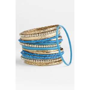  Cara Accessories Mixed Media Bangles (Set of 20): Jewelry