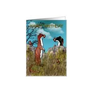  Birthday Card With Stoats And Mice Card: Health & Personal 