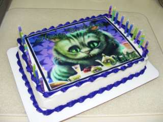 Alice In Wonderland Cheshire Cat Edible Cake Frosting 3  