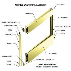   Vertical Weather Stile   Double Door by CR Laurence: Home Improvement