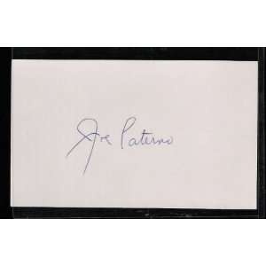  JOE PATERNO SIGNED INDEX CARD PENNSTATE COMES WITH COA 