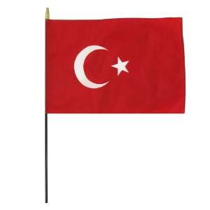  Turkey 8 x 12 Stick Flag: Patio, Lawn & Garden