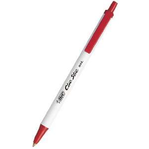  Bic Clic Stic Retractable Pen Red: Office Products