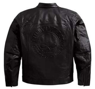 NWT Harley Davidson Mens Axle Skull Leather Jacket   MEDIUM  